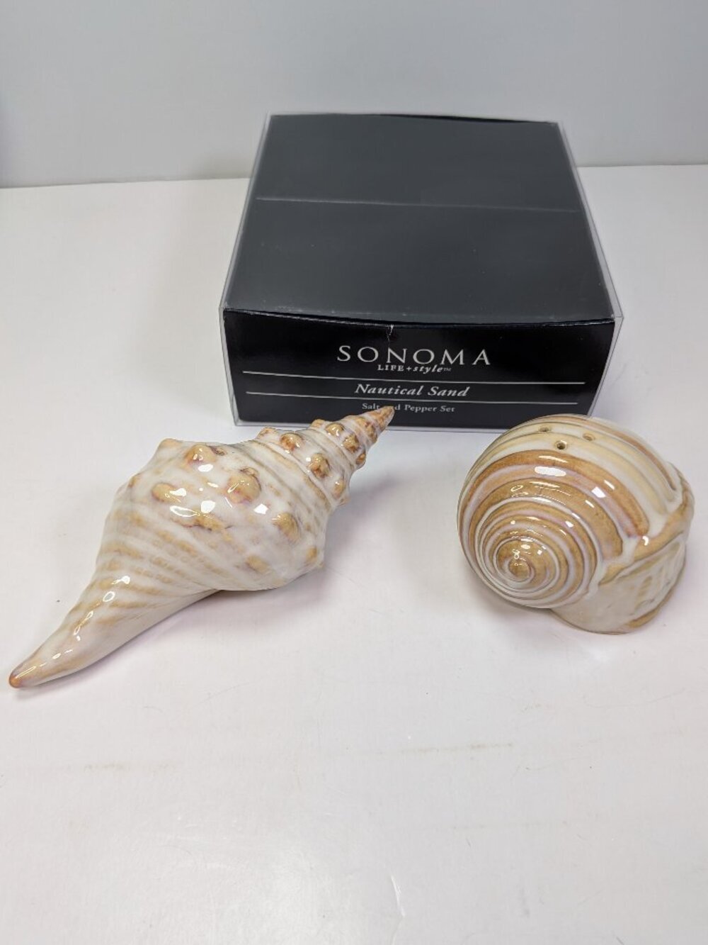 Sea Shell Ceramic Salt & Pepper Shakers Sonoma